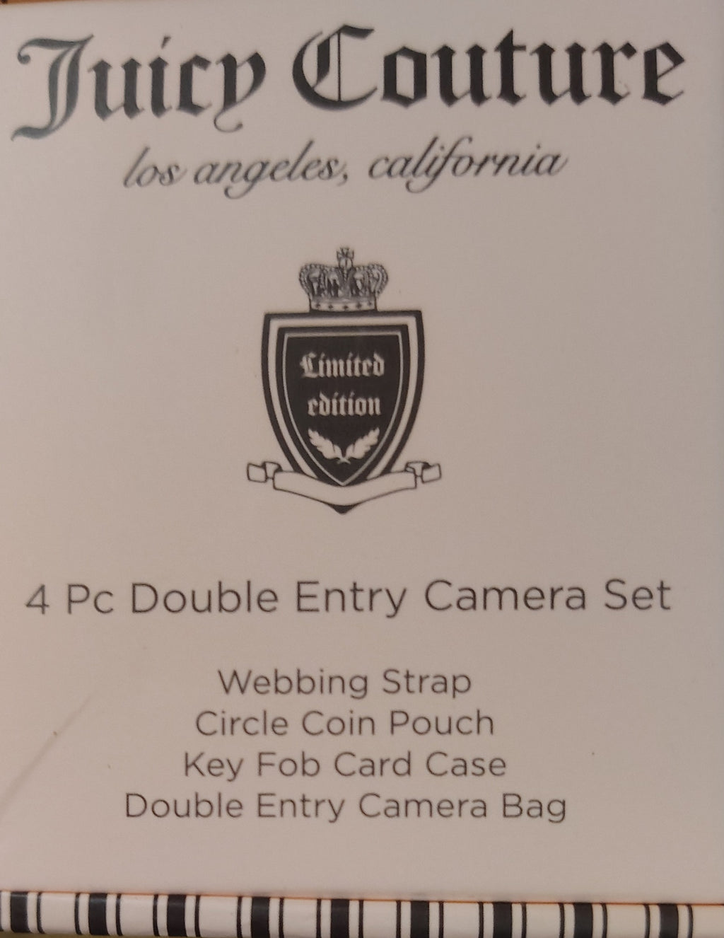 Juicy Couture White and Turquoise Camera Bag Set Box