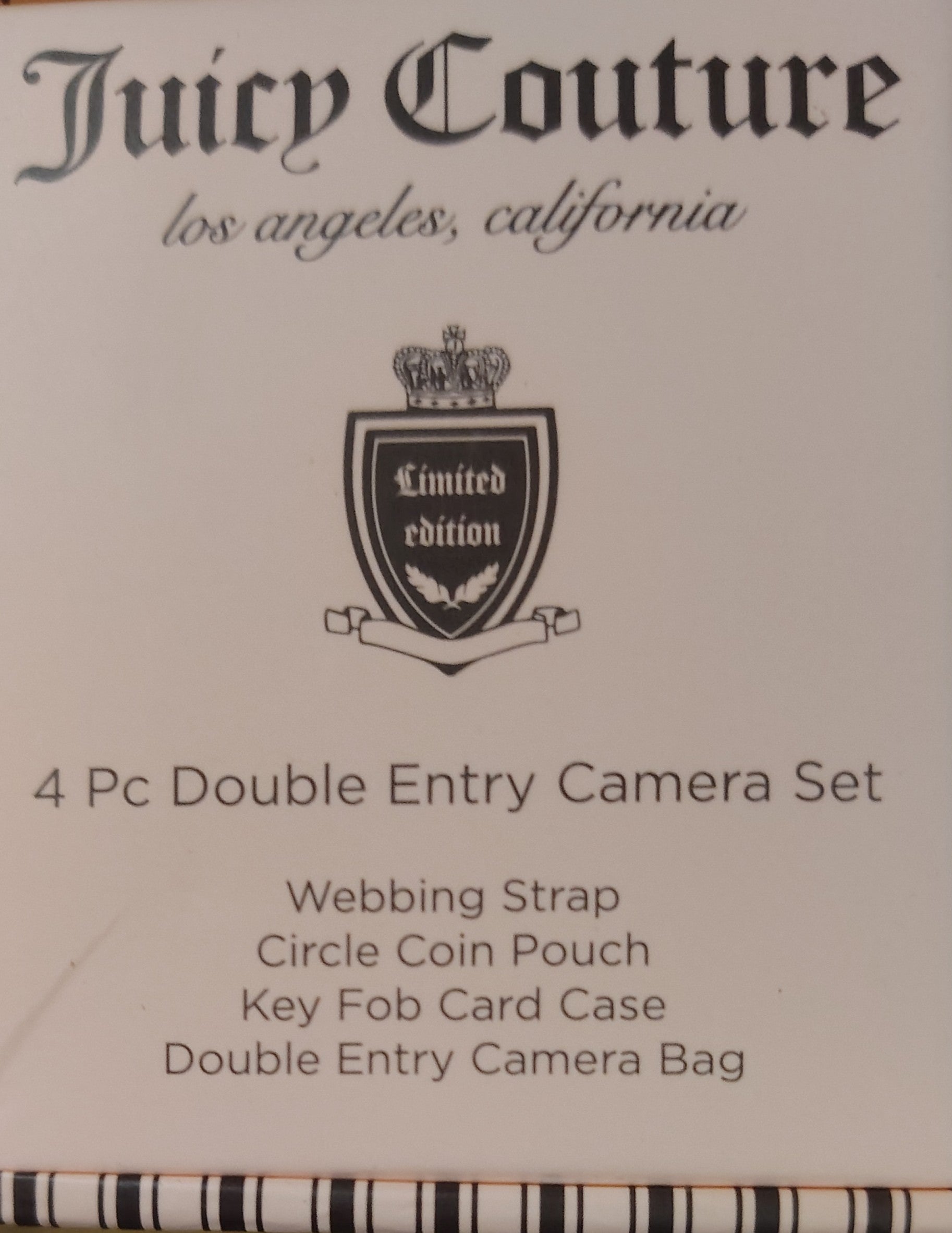 Juicy Couture White and Turquoise Camera Bag Set Box