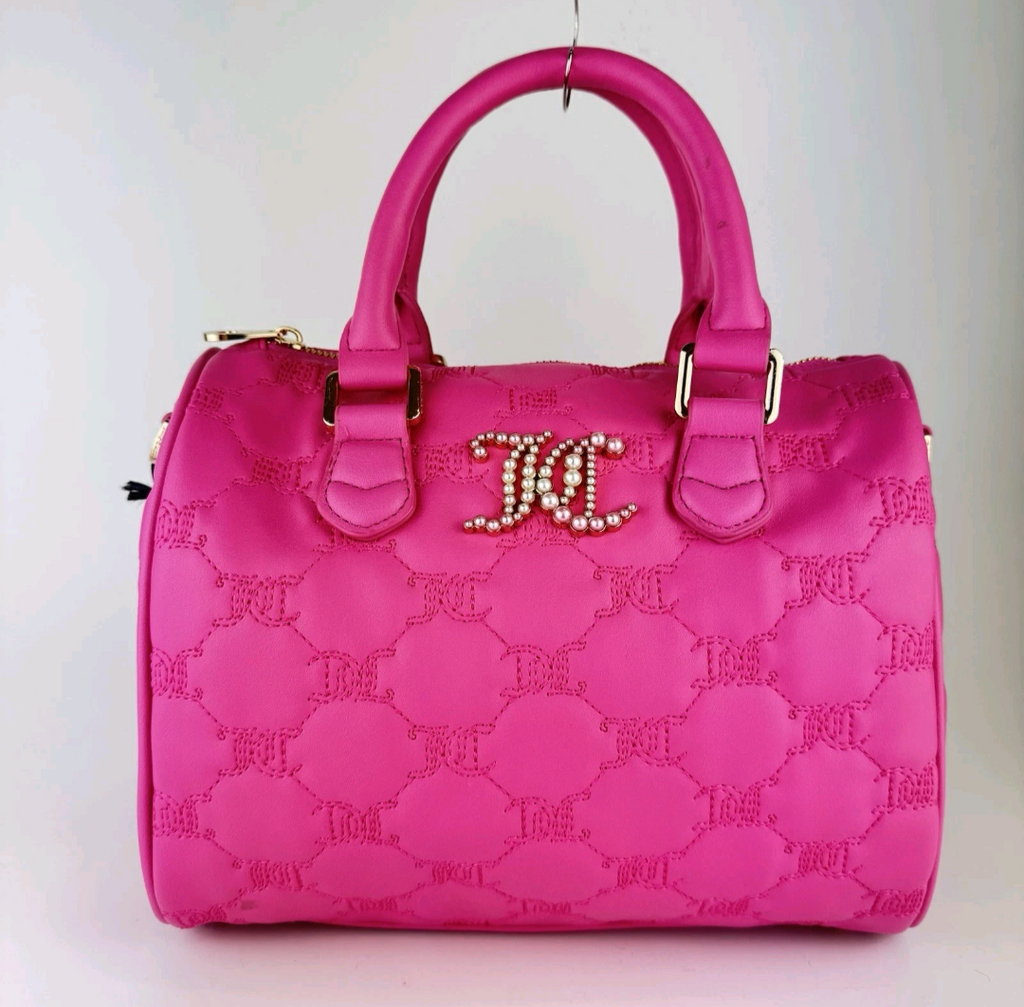 Juicy Couture Pink Satchel Bag NWT Rare Viral Style Valentine Gift Pearls Logo