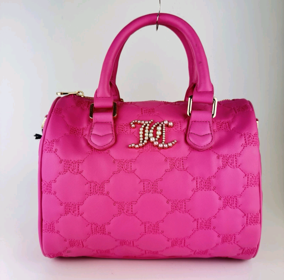 Juicy Couture Pink Satchel Bag NWT Rare Viral Style Valentine Gift Pearls Logo