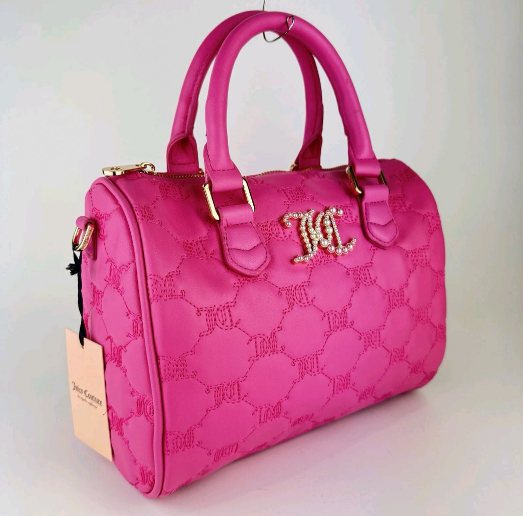 Juicy Couture Pink Satchel Bag NWT Rare Viral Style Valentine Gift Pearls Logo