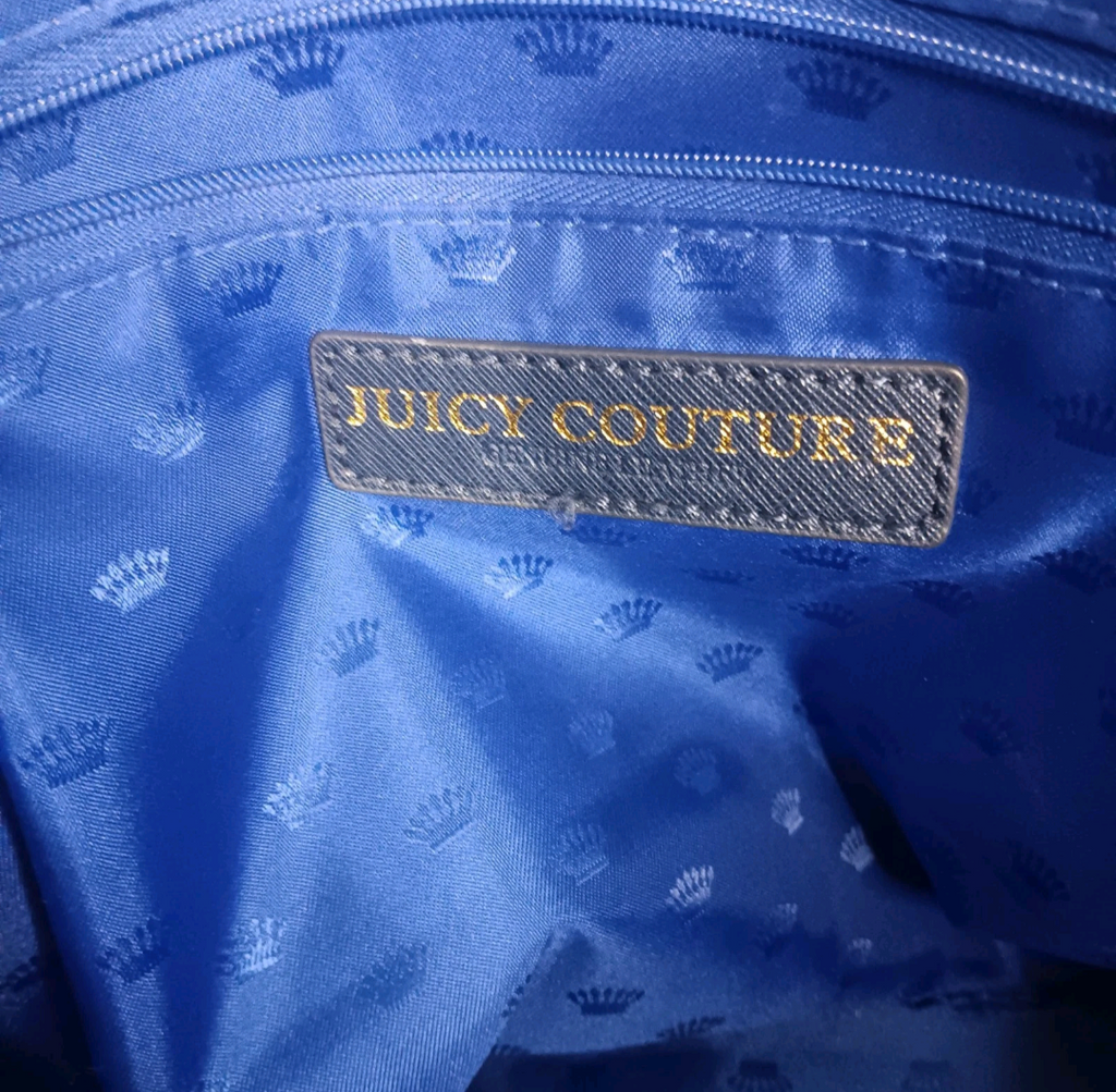 Juicy Couture Dark Blue Tote with Gold Accents