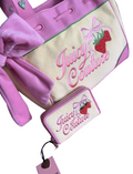 Juicy Couture Pink and Yellow Strawberry Tote with Matching Wallet Set