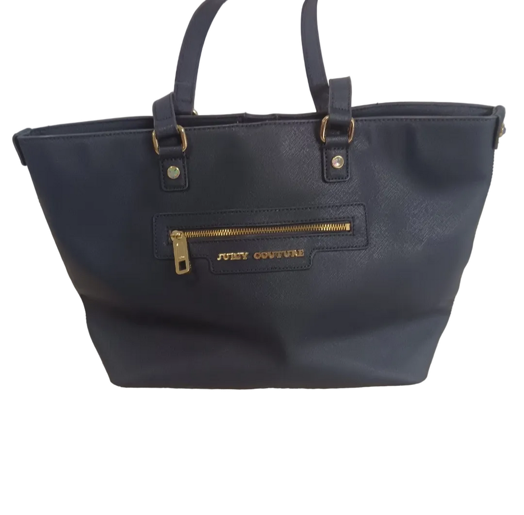 Juicy Couture Dark Blue Tote with Gold Accents