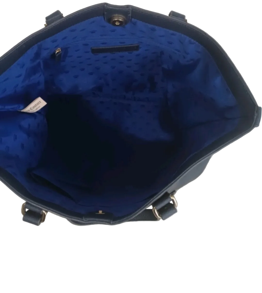 Juicy Couture Dark Blue Tote with Gold Accents